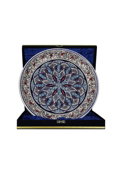 E38 El İşçiliği Çini Tabak 30 Cm - 6651