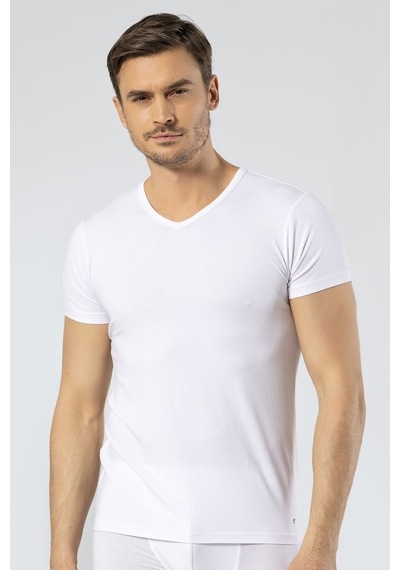 Cacharel V Yaka Erkek T-Shirt Fanila