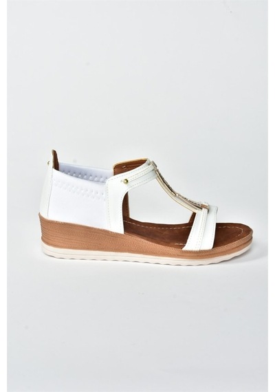 Fox Shoes Beyaz Alçak Tabanlı Günlük Kadın Sandalet M258315709