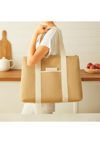 Ocean Home Textile Soğuk Tutucu Çanta 43 X 35 X 13 Cm Açık Bej