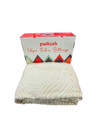 Padişah Emboss Tek Kişilik Battaniye Bej Bej