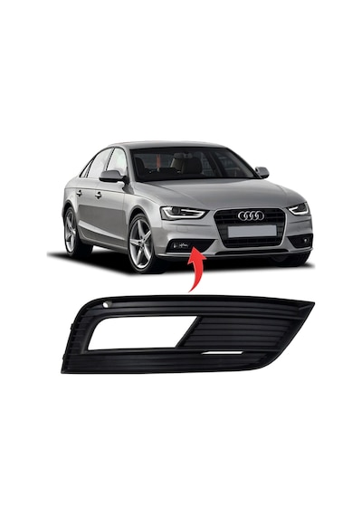 Audi A4 Sağ Sis Kapagı Sisli Nikelajsız 2013-2015 8K0807682K