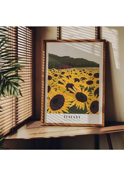 Manzara Çerçevesiz Poster, Modern Dekoratif Çerçevesiz Poster, Tablo, Tuscany, 40 X 50