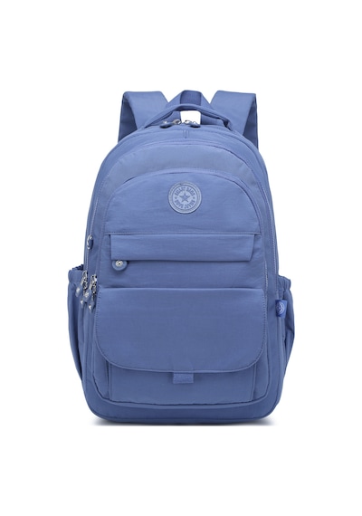 Smart Bags Büyük Boy Laptop Bölmeli Çok Cepli Su Geçirmez Krınkıl Kumaş Lise Okul Çantası Mavi
