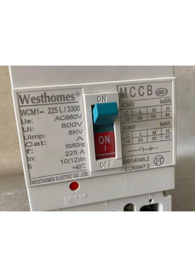 Westhomes 225A 8Kv Kaçak Akım Korumalı Şalter Wcm1-225L/3300 Bağl