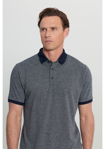 AC&Co / Altınyıldız Classics Erkek Lacı Pamuklu Comfort Fit Rahat Kesim Polo Yaka Jakarlı Tişört Lacı