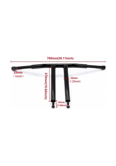 Harley Davidson Dyna/softail T Gidon Bar 25mm Siyah Renk