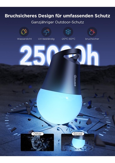 Govee Dış Mekan Led Peri Işıkları 2, 16 Milyon Renk Ve 47 Sahne Moduna Sahip 30m Kısılabilir Rgbıcw Peri Işıkları, Led Başına 100 Lm, Ömrü 25000 Saat, Ip65 Su Geçirmez, Alexa, Google İle Çalışır Siyah