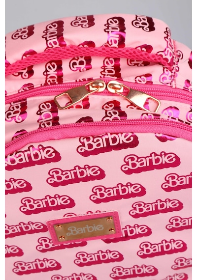 X Dekomus Lisanslı Barbie "ıconic Monogram Collection" Büyük Boy Okul Ve Tüylü Çantası Kırtasiye Seti Altın