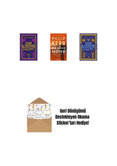 Dahi İkizlerin Serüvenleri - Savaşçı Cinler + Bir Yunan Hediyesi + Dahi İkizlerin Serüvenleri - Babilli Mavi Cin + Okuma Sticker'ları