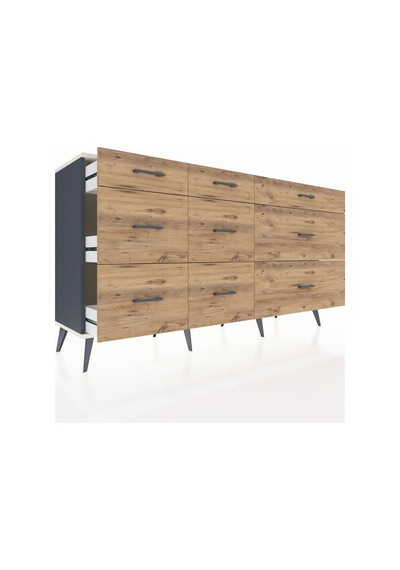 Hyperion Konsol 9 Çekmeceli 176x44x99 Antrasit-aytaşı/çam Antrasit-aytaşı/çam Hyperion Konsol 9 Çekmeceli 176x44x99 Antrasit-aytaşı/çam Antrasit-aytaşı/çam