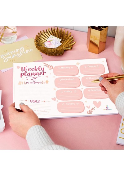 Colortouch Masaüstü Planner Set - 50 Sayfa Tarihsiz Haftalık, Günlük Planlayıcı - Ofis Çalışanı, Öğrenci, G Genel