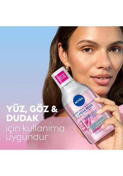 Tr Aqua Rose Gül Suyu Ve Serum İçeren Çift Fazlı Micellar Makyaj Temizleme Suyu 400ml,yüz Göz Dudak, Spf Filtrele
