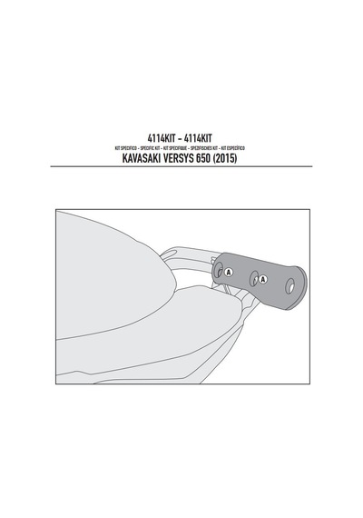 Givi 4114Kıt Kawasakı Versys 650 15-21 Yan Çanta Taşıyıcı Bağla N11.2872