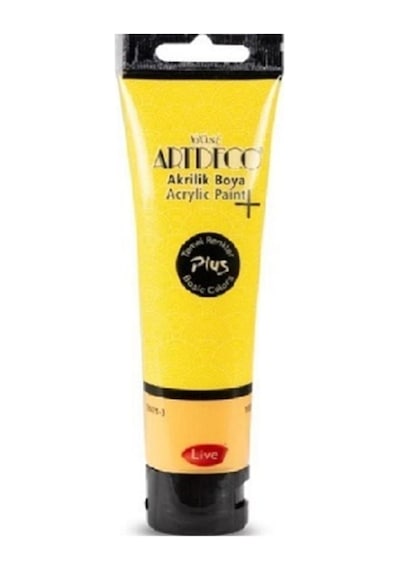 Plus Akrilik Boya 100ml Tüp Sarı 405