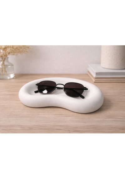 Minimal Dekoratif Oval Tabak Çok Amaçlı Masa Üstü Organizer 21 13 Cm