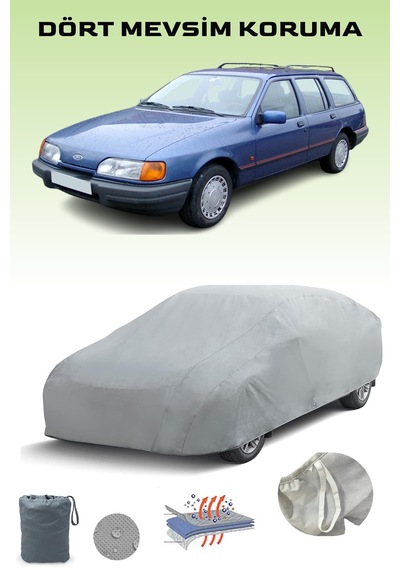 Ford Sierra Turnier 2 Uyumlu Araba Brandası, Oto Branda, Araba Çadırı, Su-güneş Geçirmez Gri
