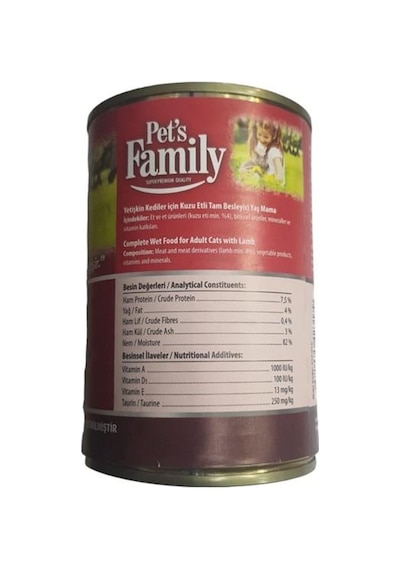 Pet's Family Kuzu Etli Yetişkin Kedi Maması 400 G