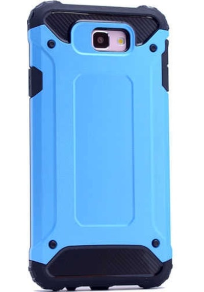 Noktaks Samsung Galaxy Uyumlu J7 Prime Kılıf Çift Katman Zırh Tank Crash Military Kapak Mavi T2460