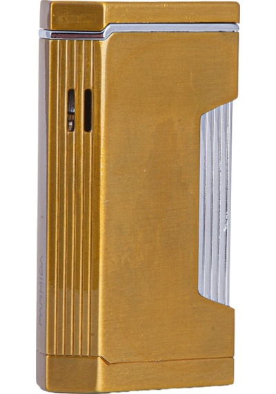 Çift Torch Pürmüz Gold-gümüş Metal Puro Çakmağı - Tr7899