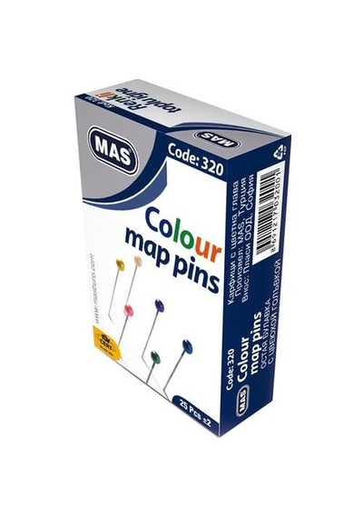 Mas 320 Renkli Başlı Toplu Igne 32Mm