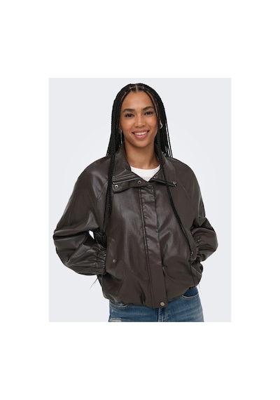 Only 15373805 Onlmını Faux Leather Jacket Cc Otw Kadın Ceket Raven