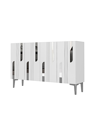 Ka1231bs Nota Konsol Ve Tv Sehpası Beyaz-silver 120cm