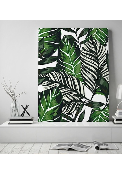 Bk Gift Yaprak Tasarımlı Kanvas Tablo 50X70Cm-1