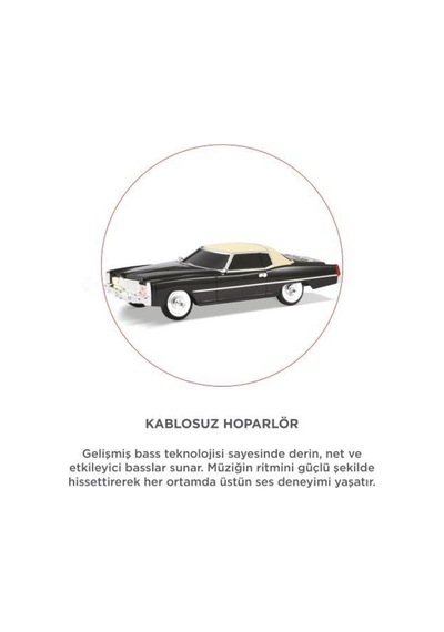 Bluetooth Hoparlör Cadillac 1969 Görünümlü Retro Klasik Araba Tasarımlı 10w Fm Usb Tws Speaker D83