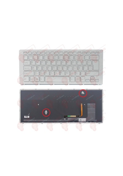 Sony Uyumlu Vaio Svf15N2H4R, Svf15N2I4R Klavye Tuş Takımı Tr Q Gri Işıkl