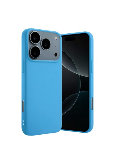 Apple iPhone Uyumlu 17 Pro Max Nano İçi Kadife Silikon - Mavi Bzsxx00 1