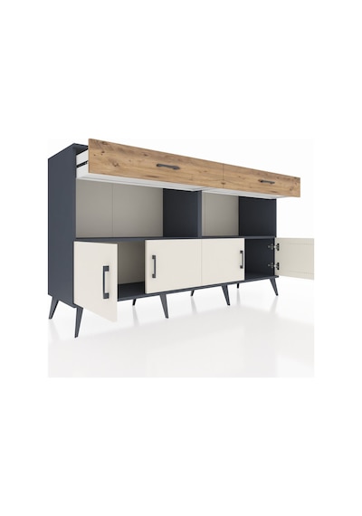 Hyperion Konsol 2 Raflı 2 Çekmeceli 4 Kapaklı 176x44x99 Antrasit- Antrasit-aytaşı/çam Hyperion Konsol 2 Raflı 2 Çekmeceli 4 Kapaklı 176x44x99 Antrasit- Antrasit-aytaşı/çam