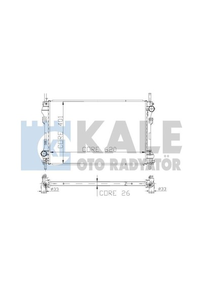KALE OTO Radyatör 0222271AB Su Radyatörü Transit V184 00-06 2.4D Nac Turbo 1 Sıra Alb