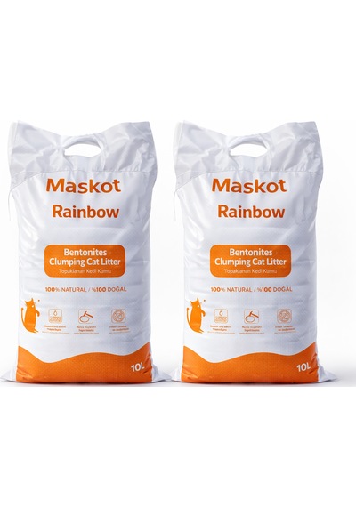Maskot Rainbow Lavanta Sabun Pudra Mix Bentonit Kedi Kumu 2 x 10 L