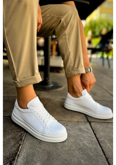 Aymood Mn979 - Santoni Crt Spor Erkek Ayakkabı Beyaz