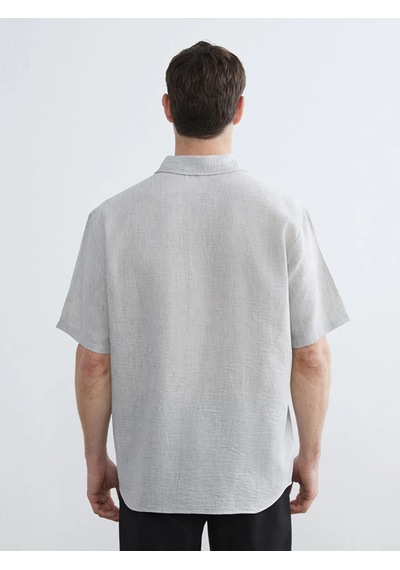 Lc Waikiki Gri Regular Fit Poplin Erkek Gömlek