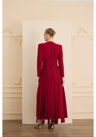 Senna Tease Dress Bordo Bordo