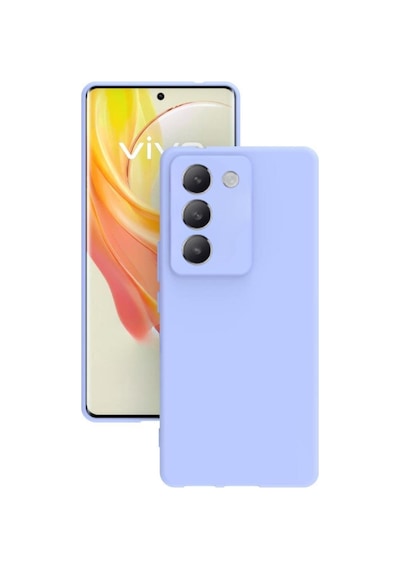 Vivo V30 Lite Kılıf Kamera Korumalı Silikon Rubber Arka Kapak Lila