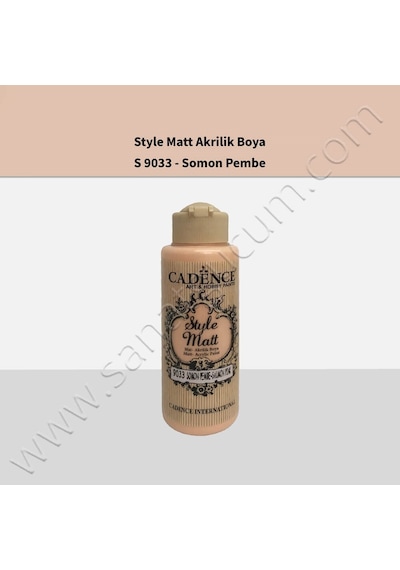 Cadence Style Matt Akrilik Boya 120 Ml. S9033 Somon Pembe