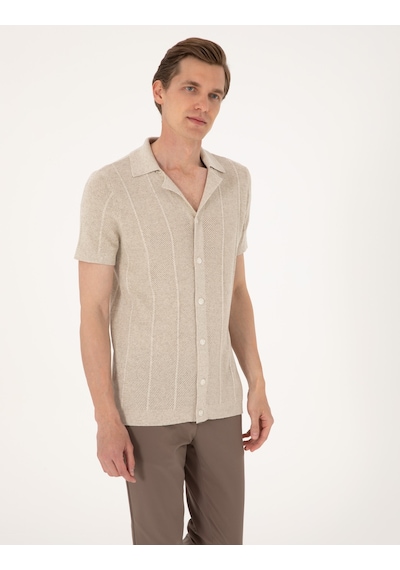 Pierre Cardin Erkek Bej Hırka Triko 50305993-vr011 Bej
