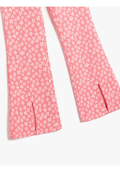 Koton Çiçek Desenli Beli Lastikli İspanyol Paça Pantolon Pembe Desenli 5skg40034ak Pembe Desenli Koton Çiçek Desenli Beli Lastikli İspanyol Paça Pantolon Pembe Desenli 5skg40034ak Pembe Desenli