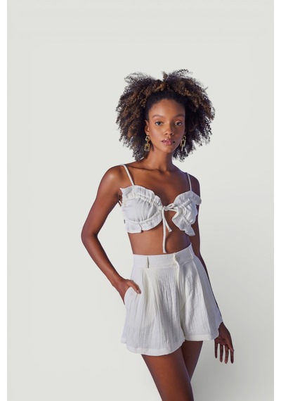 Holly Lolly Crop Model Bağlamalı Playa Büstiyer Beyaz