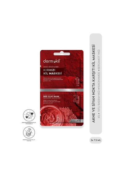 Dermokil Akne Ve Siyah Nokta Karşıtı Kil Maskesi 2x 7.5 Ml