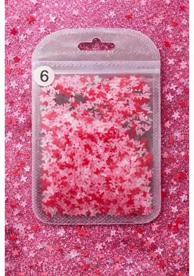 Mini Butterfly Confetti Nail Art Dekor Pink Mix No:06