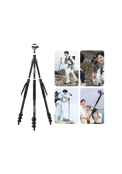 Ulanzi Tt35 Carbon Fiber Yürüyüş Çubuğu Tripod Seti