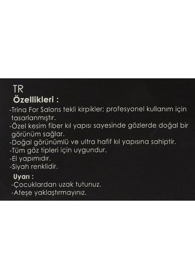 Trina Tekli, Normal- Orta Takma Kirpik 60 Adet