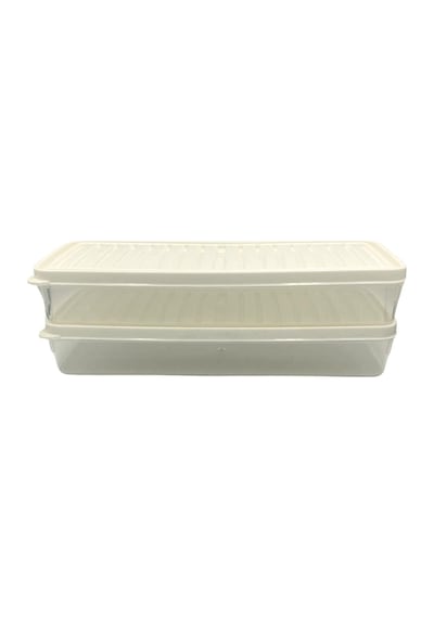 Bigmate 2'li Şeffaf Saklama Kabı 2x1 Lt Bgmt1115 Mikrodalga Buzdolabı Ve Dondurucu Uyumlu Düzenleyici Krem