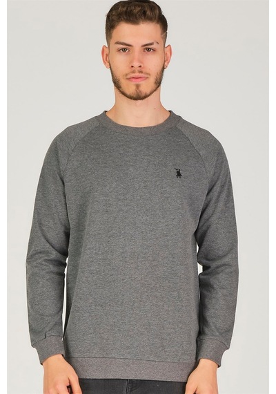 V4003 Dewberry Reglan Kol Erkek Sweatshırt-antrasit Antrasit
