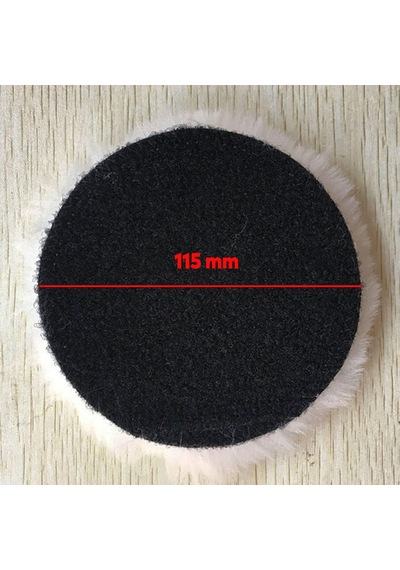 Pasta Cila Polisaj Süngeri 115 Mm Cırt Tabanlı Kuzu Postu Yünü Pedi Keçesi Parlatma