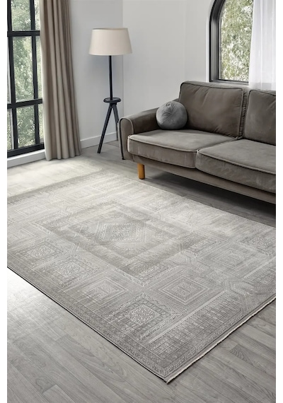 Seyran Halı Gusto 907 Gri Mikro Polyester Makine Halısı